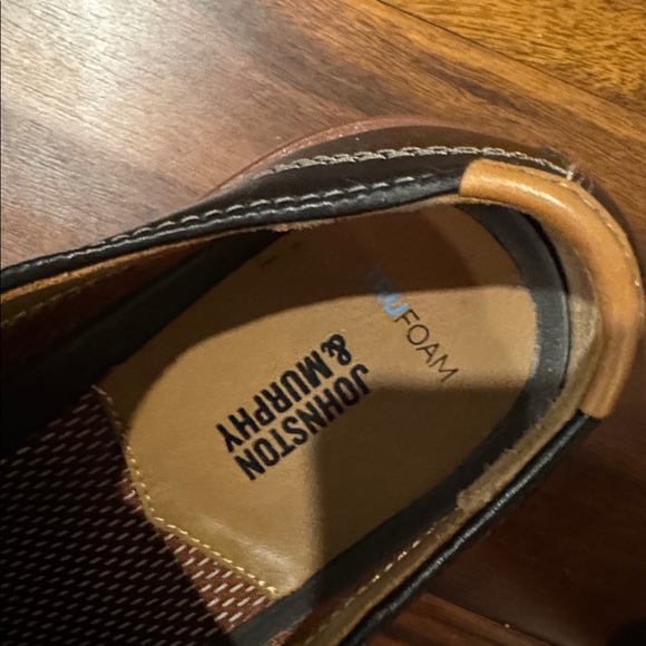 Johnston & Murphy Black Leather Oxfords